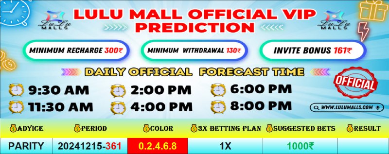 Lulu Mall official VIP prediction