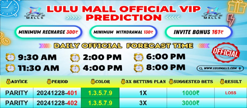 Lulu Mall official VIP prediction