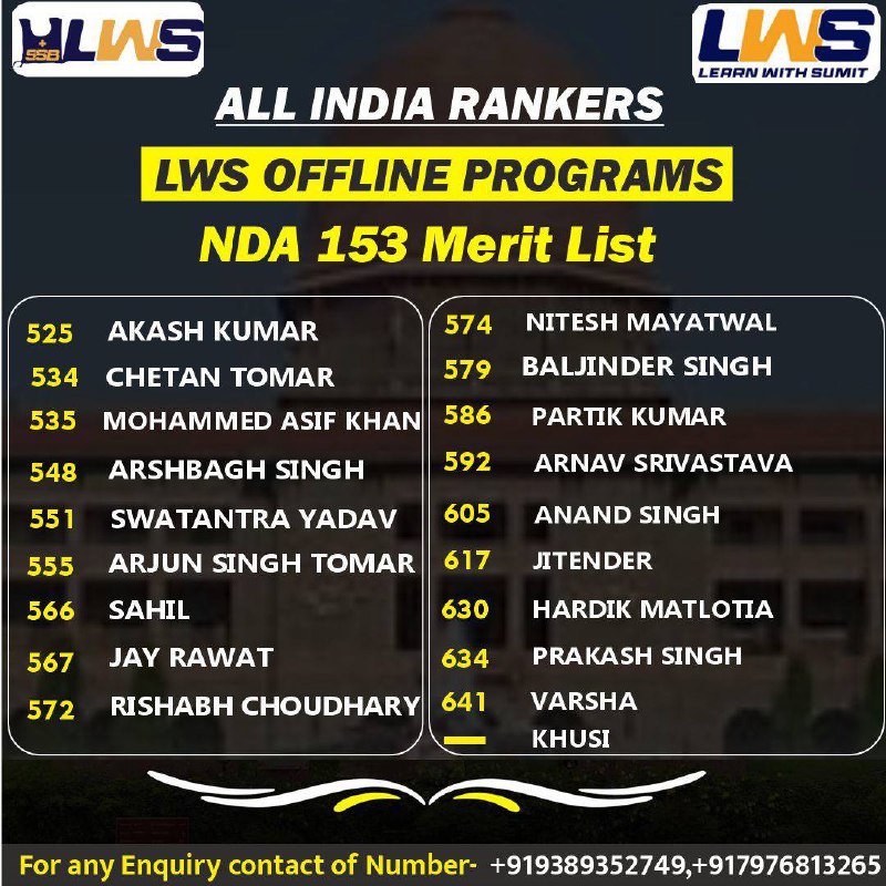 LWS Offline - Lakshya Batch