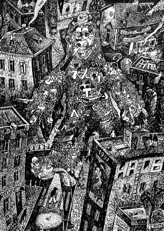 Mr.Haos. 2023. Paper, marker. A1. 500 …