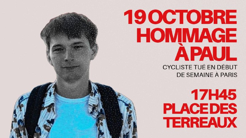 **Hommage à Paul, cycliste tué à …