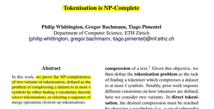 ***📖*** [Эта](https://arxiv.org/pdf/2412.15210) статья посвящена задаче токенизации, …