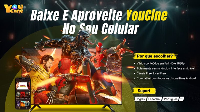 YouCine é um aplicativo de streaming …