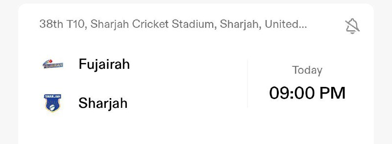 **FUJAIRAH VS SHARJAH**