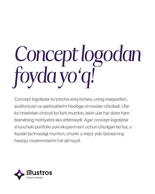 Concept logo bu hayolan o’ylab topilgan …