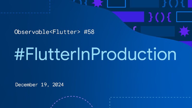 В рамках текущего [Observable Flutter](https://www.youtube.com/watch?v=saeh60J07do) команда …