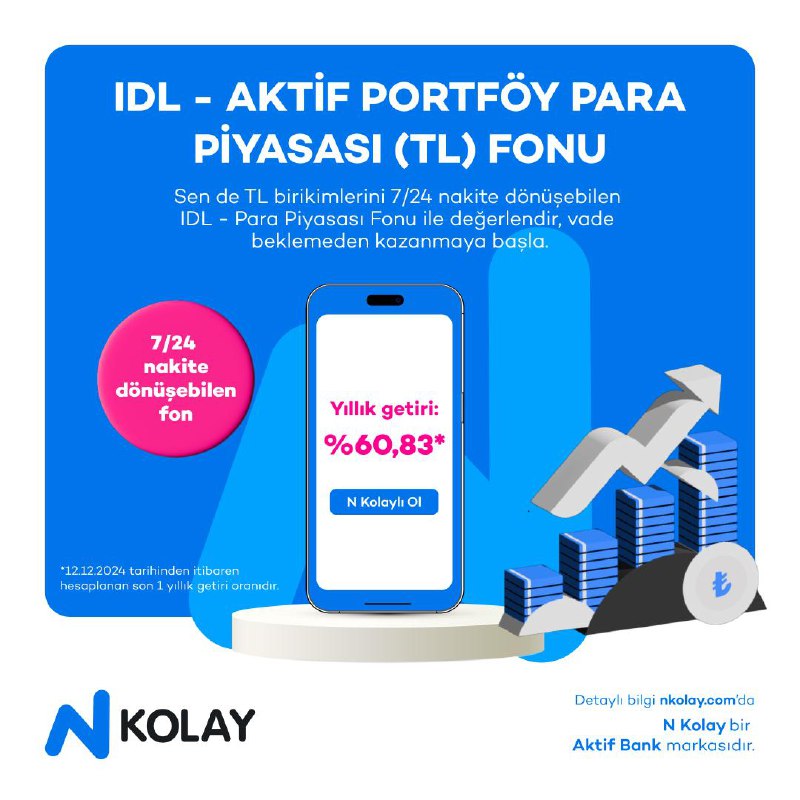 7/24 nakite dönüşebilen IDL Para Piyasası …