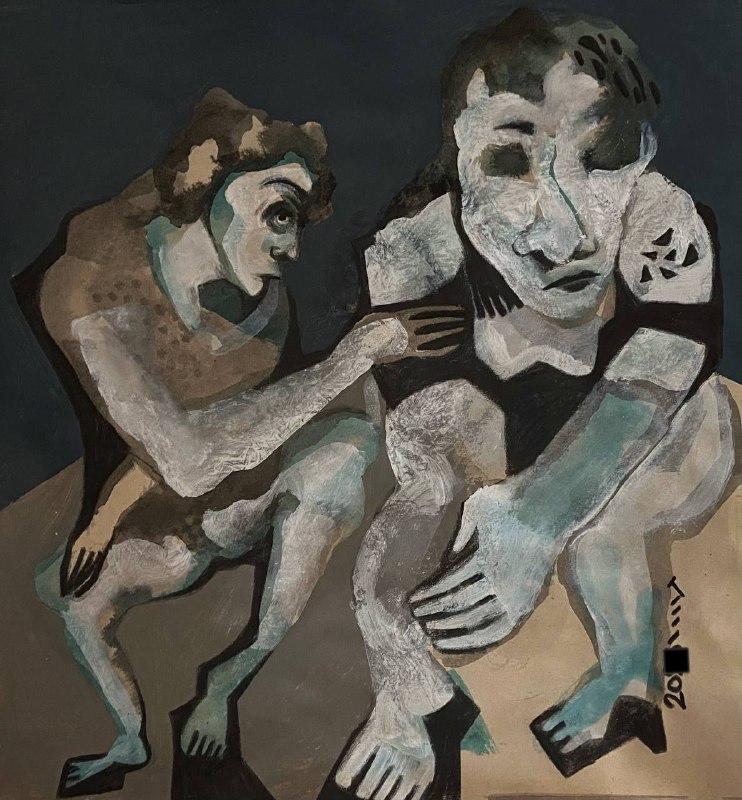 Friendship, drawing on cardboard,42x30cm,2024