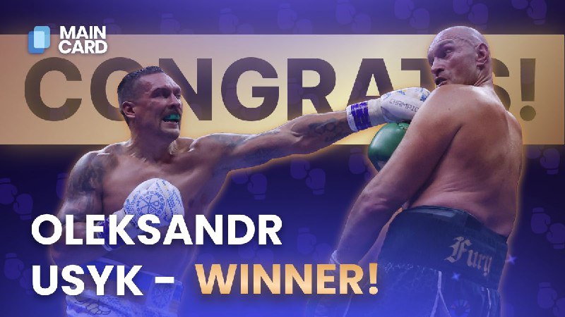 Congratulations to Oleksandr Usyk on a …