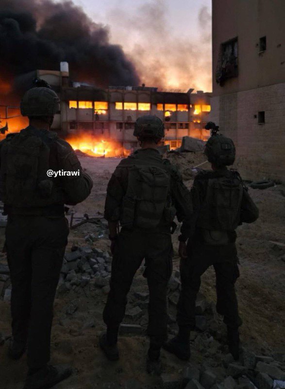 [#Gaza](?q=%23Gaza) [#Jabalia](?q=%23Jabalia) “IDF” burn a school …