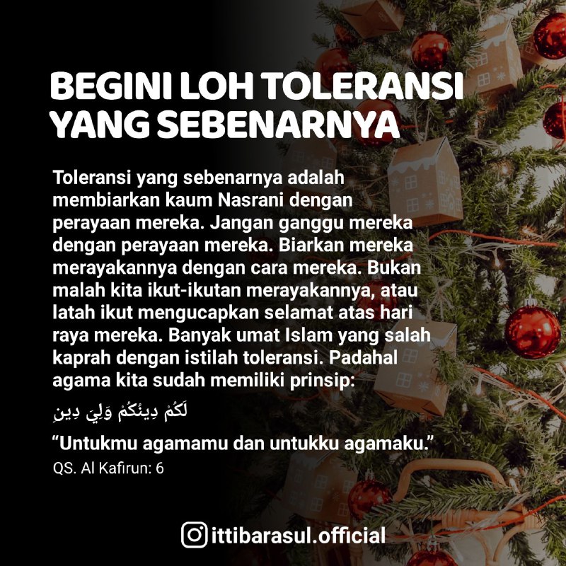 Begini Loh Toleransi Yang Sebenarnya