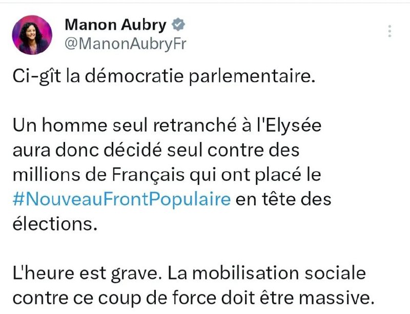 Macron écarte définitivement un gouvernement Nouveau …