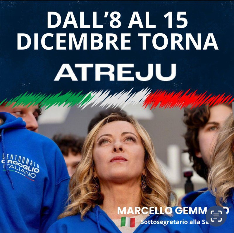 Dall'8 al 15 dicembre torna Atreju: …