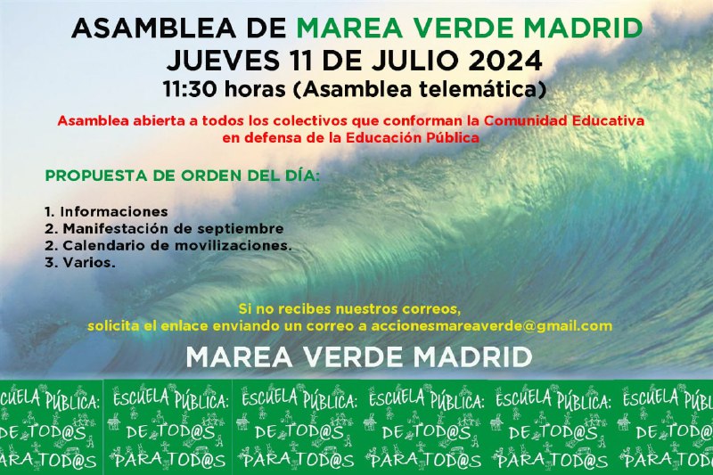 Asamblea Marea Verde Madrid