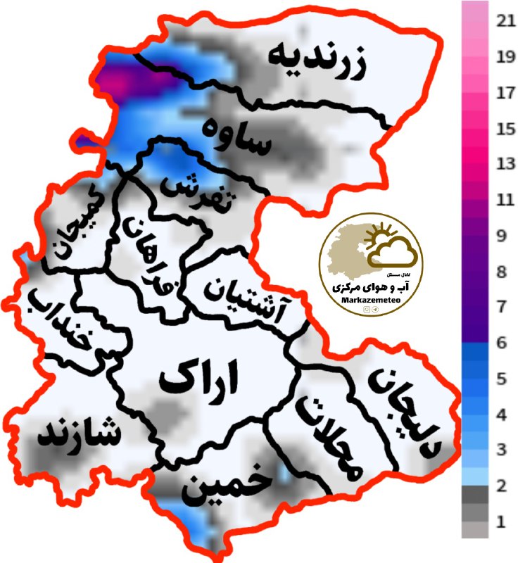 *****☃***مقدار بارش برف احتمالی شهرستان‌های استان …