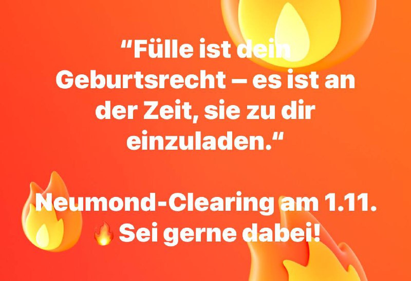 Diese Woche startet unser nächstes Neumond-Clearing …