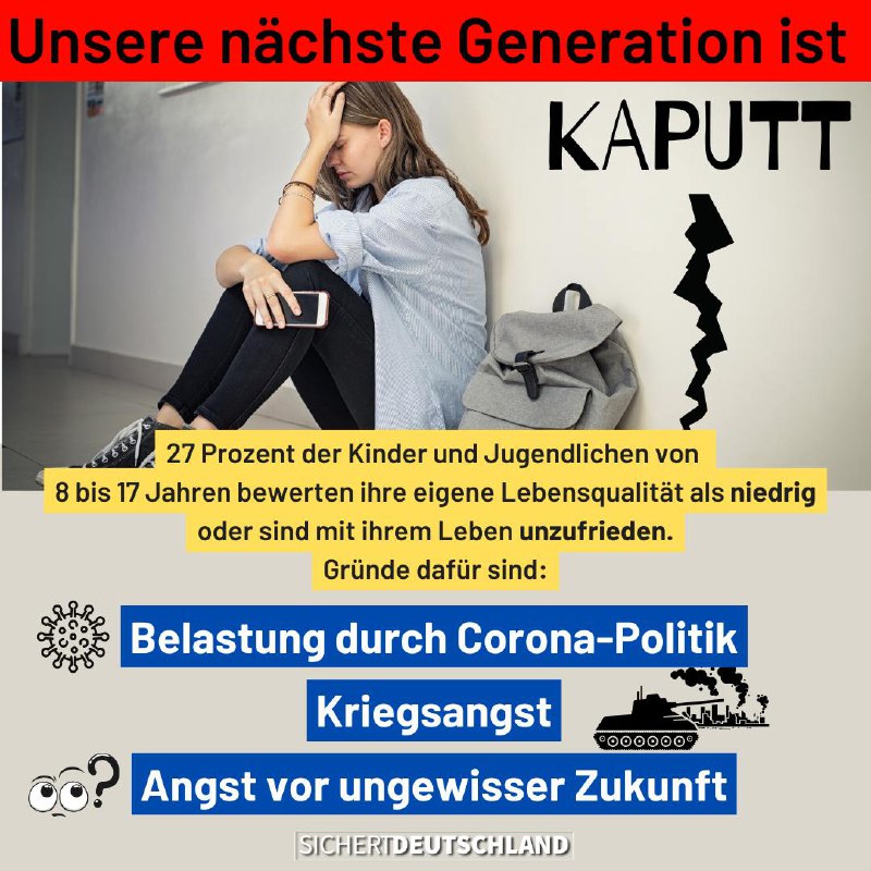 **Unsere nächste Generation ist kaputt** !!!