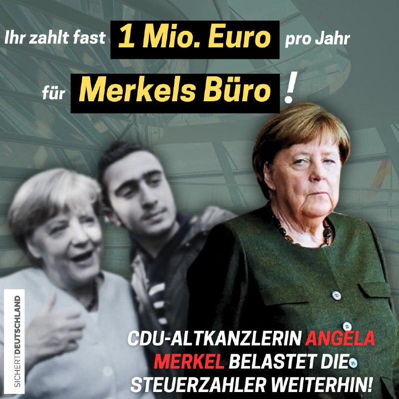 **SCHADEN DURCH CDU-ALTKANZLERIN GEHT WEITER!**