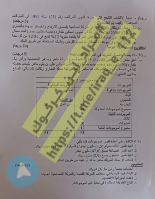 الست مروه البياتي( محاسبه شركات )