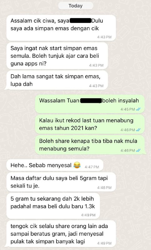 MENYESAL SIMPAN EMAS TERLALU SEDIKIT