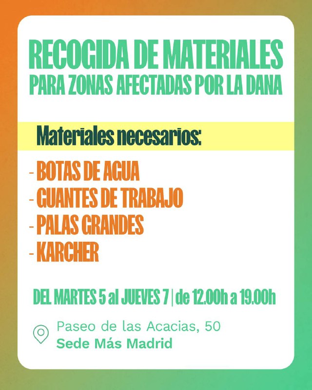 *****🦺*** RECOGIDA DE MATERIALES PARA LAS …