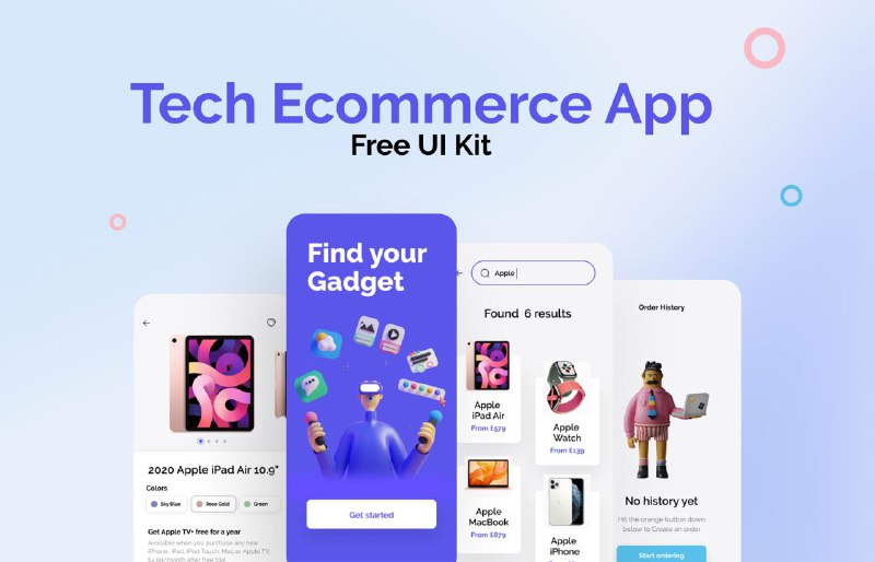 **Ecommerce App** — бесплатный UI Kit …