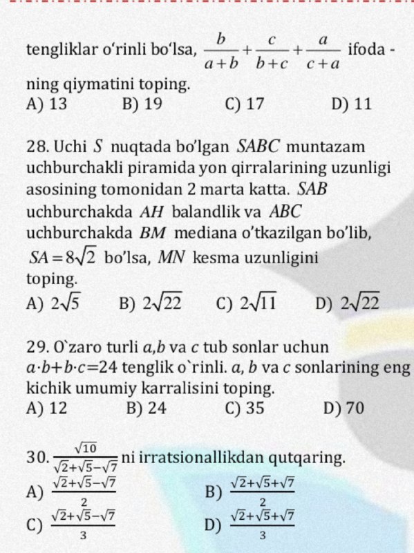 Matematika | 𝐈𝐥𝐦 𝐢𝐳𝐥𝐚𝐛