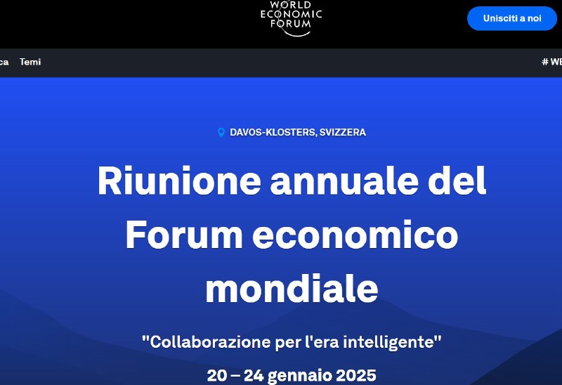 *****💢******‼️***IL FORUM ECONOMICO MONDIALE LO FA …