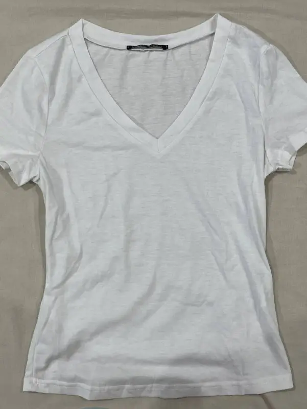 white v neck top