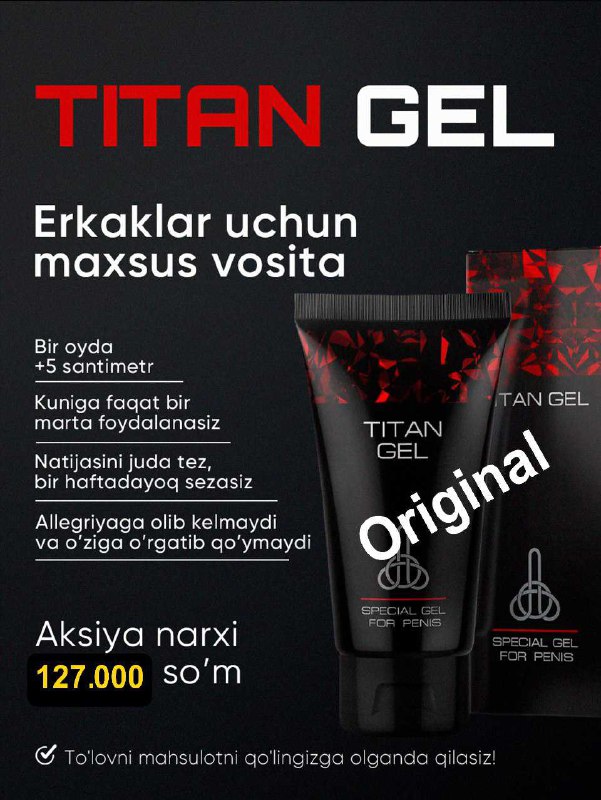 Titan Gel - erkaklar uchun gel