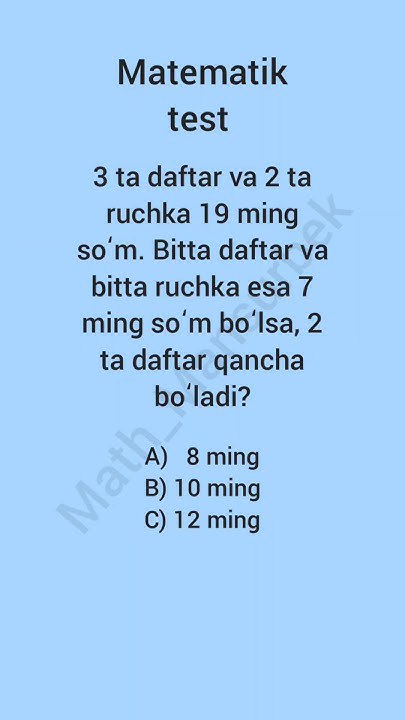 Matematik test