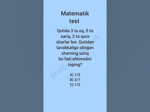 Qiziqarli matematik test