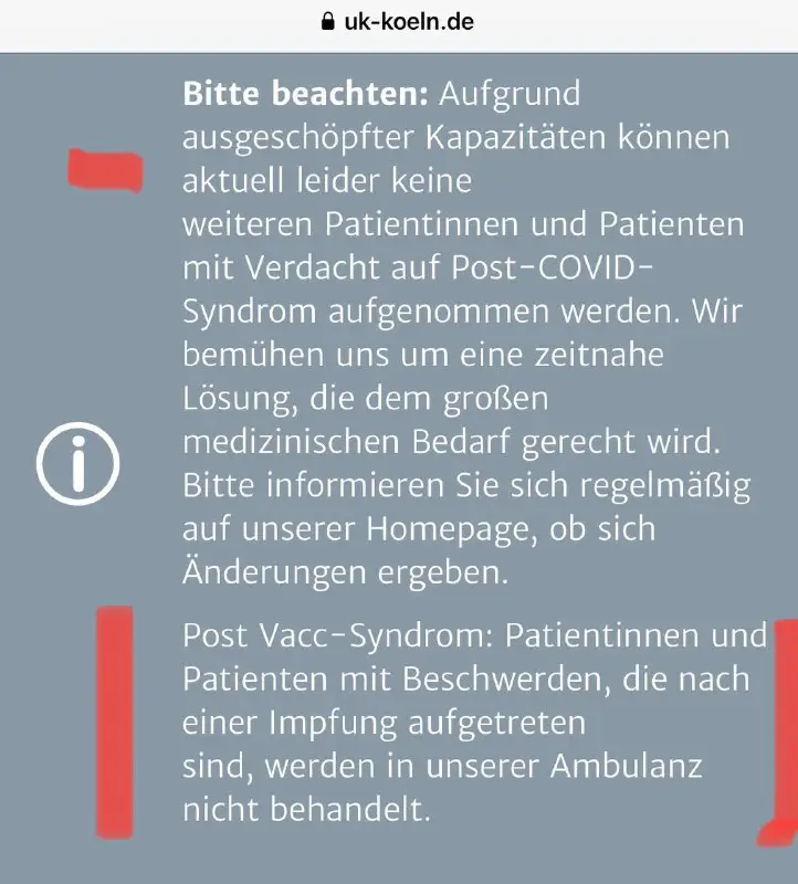 **Uniklinik Köln behandelt keine Patienten mit** …