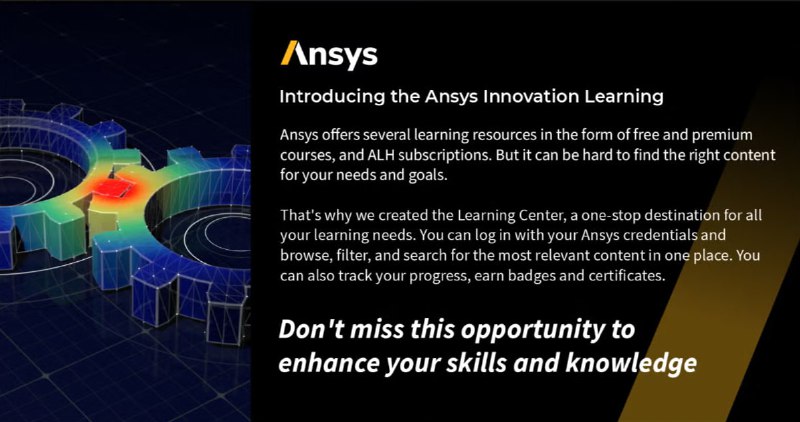 سایت Ansys آموزش‌های بسیار عالی را …