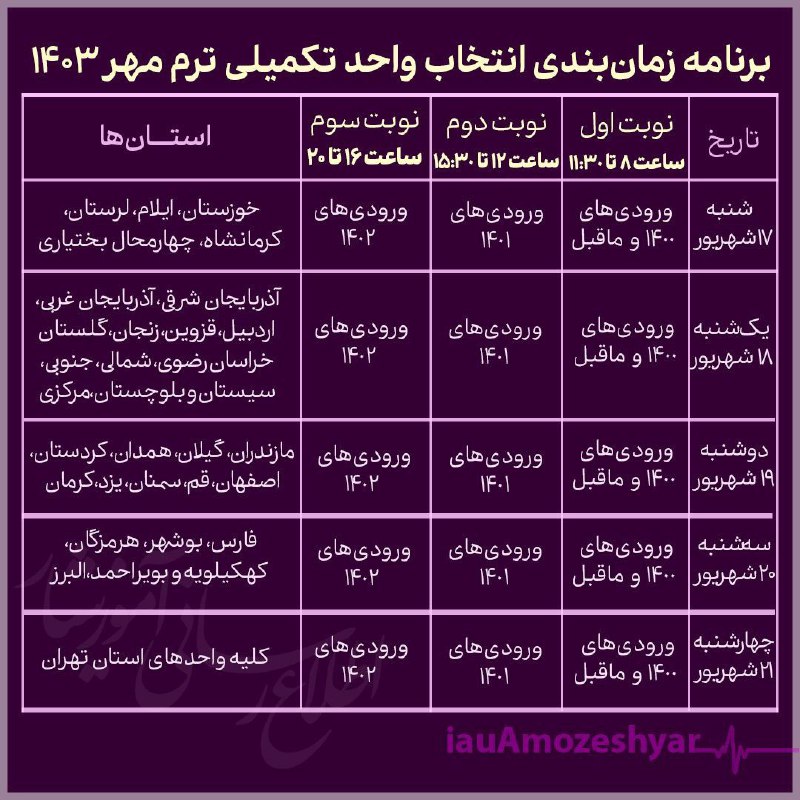 [#انتخاب\_واحد\_تکمیلی](?q=%23%D8%A7%D9%86%D8%AA%D8%AE%D8%A7%D8%A8_%D9%88%D8%A7%D8%AD%D8%AF_%D8%AA%DA%A9%D9%85%DB%8C%D9%84%DB%8C)