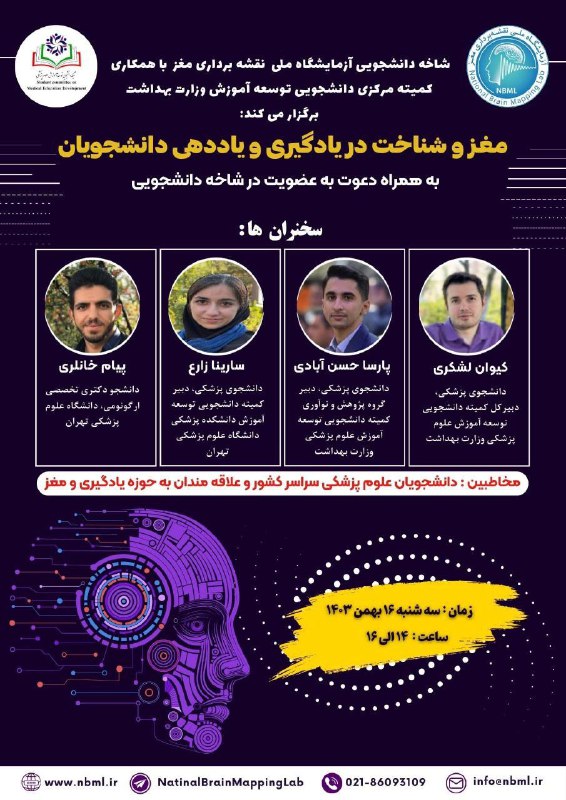 کنفرانس مغز و شناخت در یادگیری …