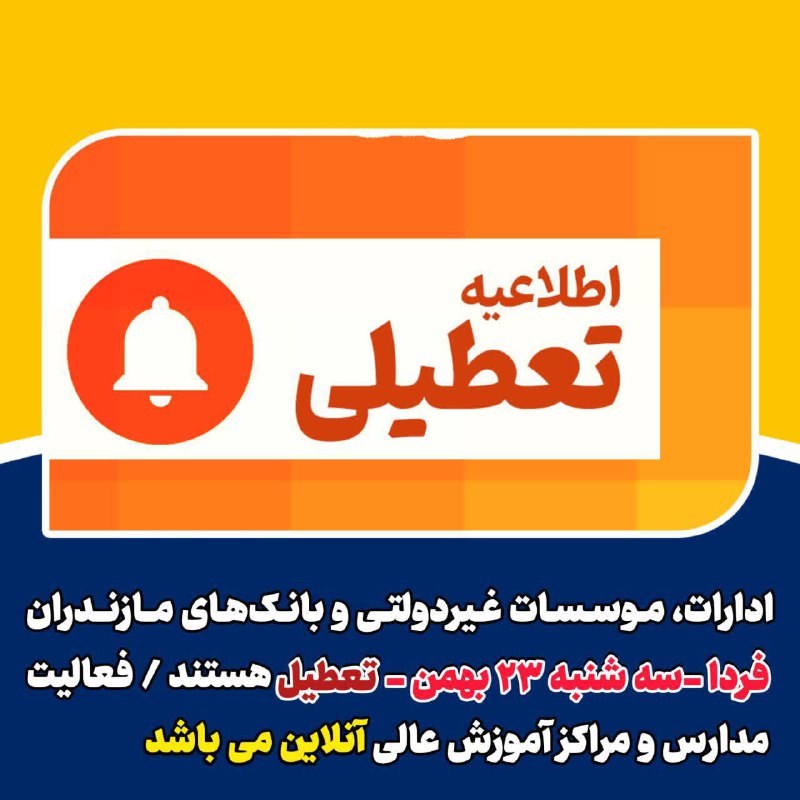 ادارات، موسسات غیردولتی و بانک‌های مازندران …