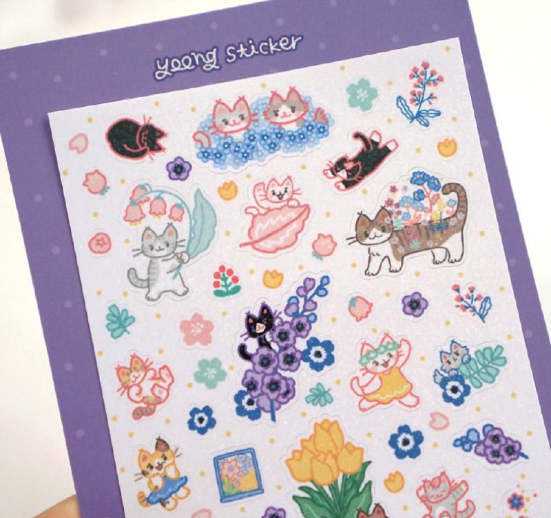 yoong7 flower cats ($3.50) - available