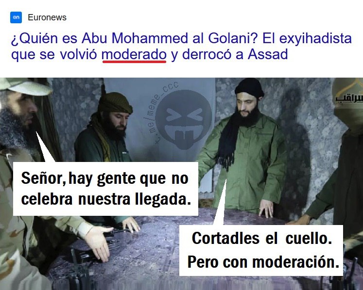 [#Siria](?q=%23Siria) [#AlGolani](?q=%23AlGolani) [#Yihadistas](?q=%23Yihadistas) [#Moderados](?q=%23Moderados)