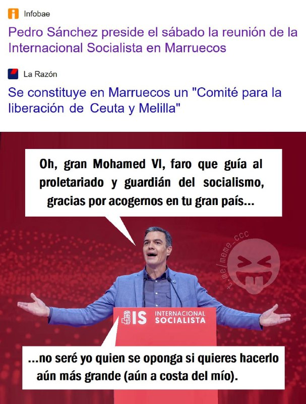 [#Sánchez](?q=%23S%C3%A1nchez) [#InternacionalSocialista](?q=%23InternacionalSocialista) [#VendeObreros](?q=%23VendeObreros) [#VendePatrias](?q=%23VendePatrias) [#VendeHumo](?q=%23VendeHumo)