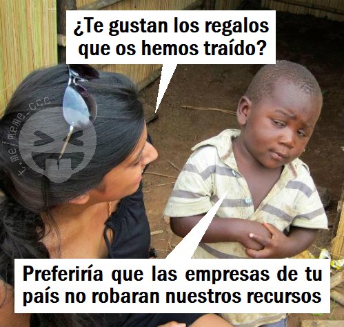 [#TercerMundo](?q=%23TercerMundo) [#Cooperación](?q=%23Cooperaci%C3%B3n) [#Caridad](?q=%23Caridad) [#Capitalismo](?q=%23Capitalismo) [#Hipocresía](?q=%23Hipocres%C3%ADa)