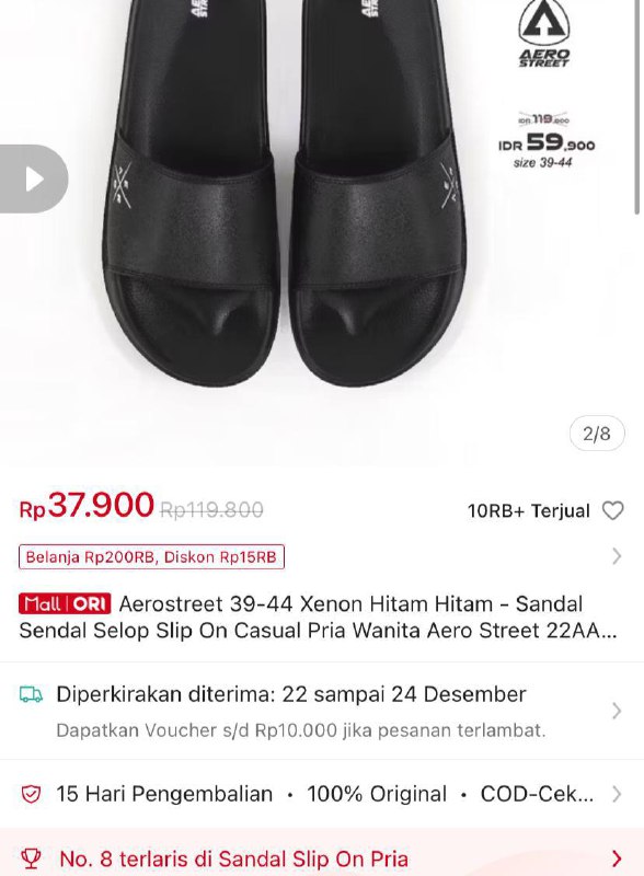 Temukan Aerostreet 39-44 Xenon Hitam Hitam …