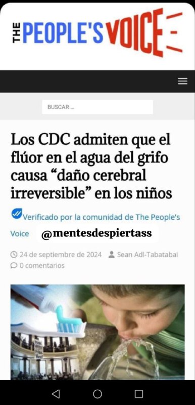 **Los CDC admiten que el flúor …