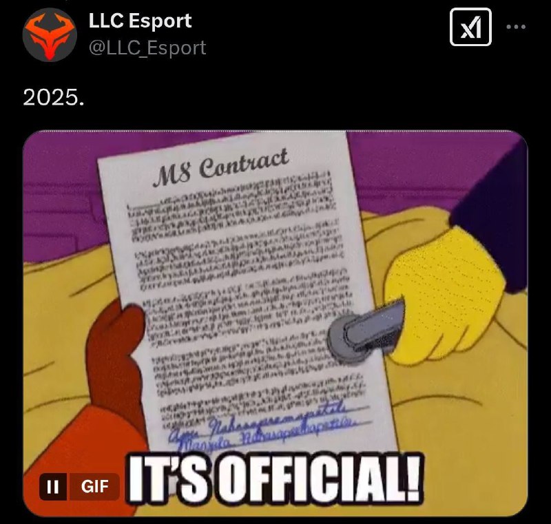 ***🫎*****LLC Esports** подписали контракт с неизвестной …