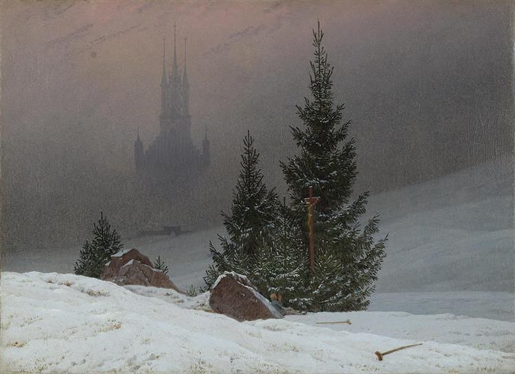 *Paysage d'hiver avec église* (1811) - …