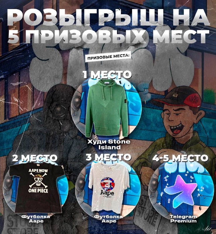 **РОЗЫГРЫШ НА 5 ПРИЗОВЫХ МЕСТ