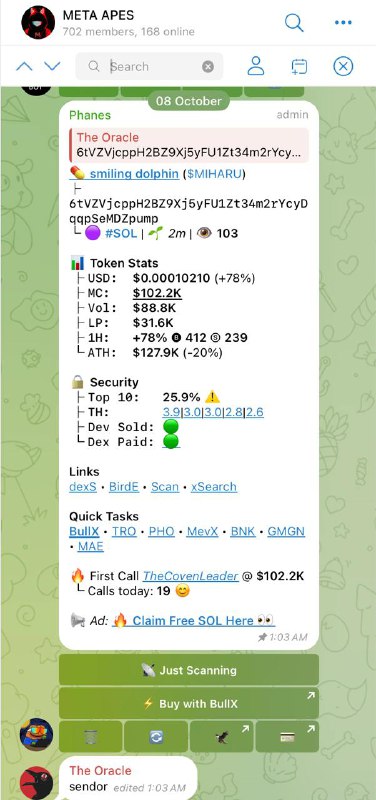 70X $MIHARU in pvt tapped 7M …