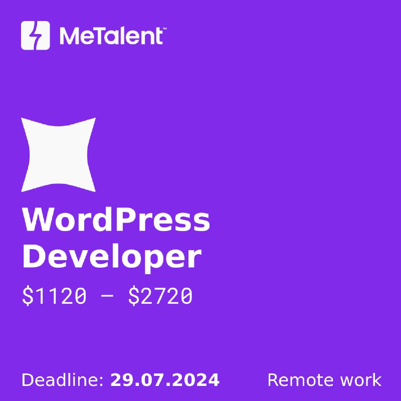 ***🟩*** **WordPress Developer**