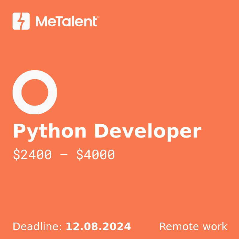 ***🟦*** **Python Developer**