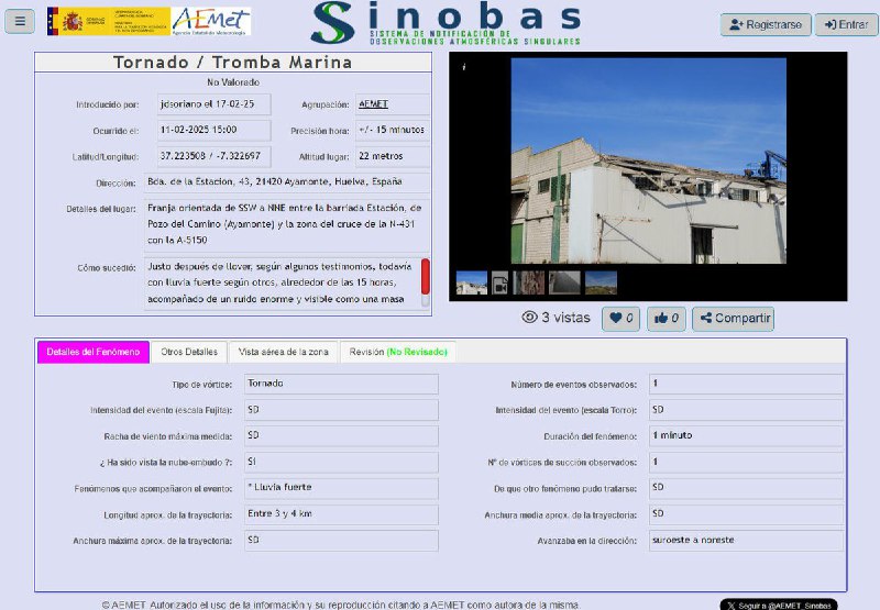 RT [@AEMET\_Andalucia](https://t.me/AEMET_Andalucia): Incluido en SINOBAS el …